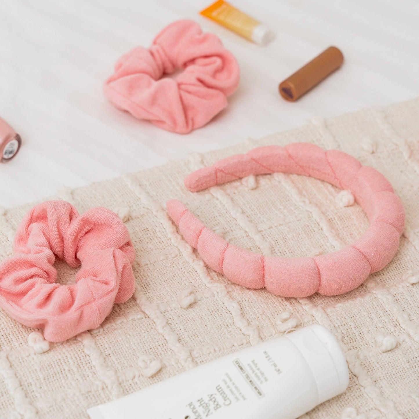Spa Headband - Skincare Headband & Scrunchie Wristband Set