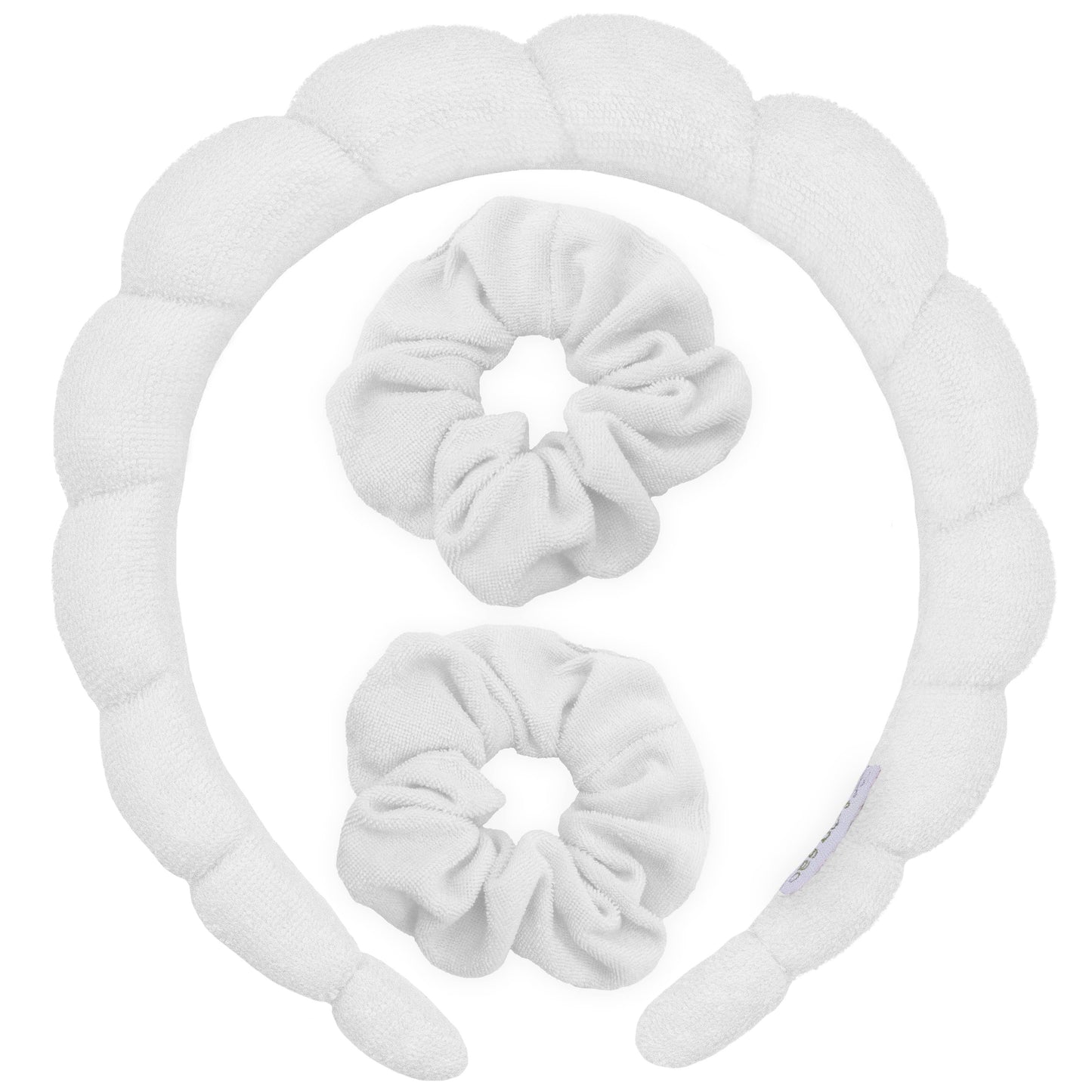 Spa Headband - Skincare Headband & Scrunchie Wristband Set
