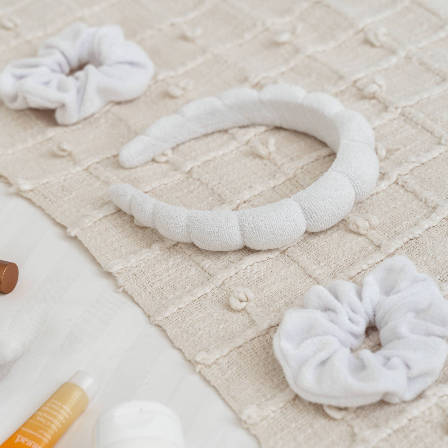 Spa Headband - Skincare Headband & Scrunchie Wristband Set