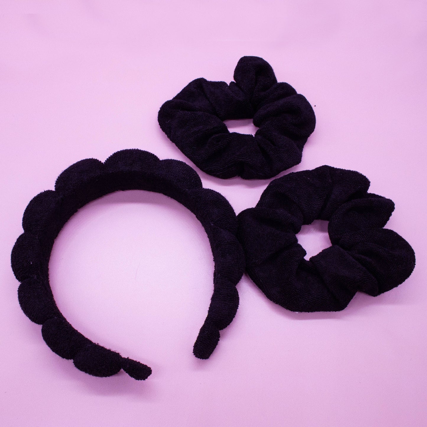 Spa Headband - Skincare Headband & Scrunchie Wristband Set