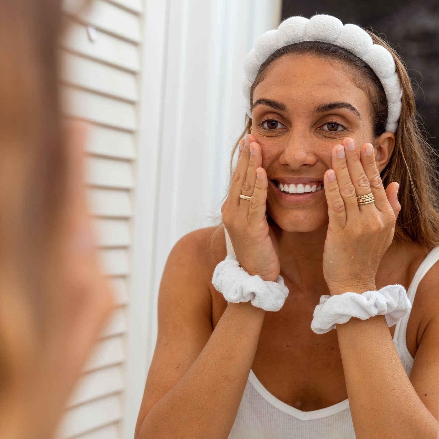 Spa Headband - Skincare Headband & Scrunchie Wristband Set