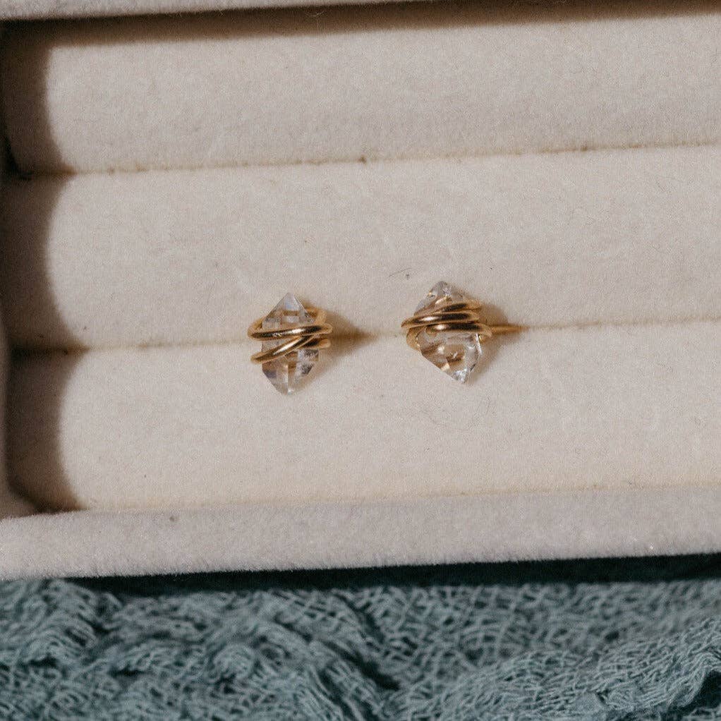 Herkimer Twist Studs