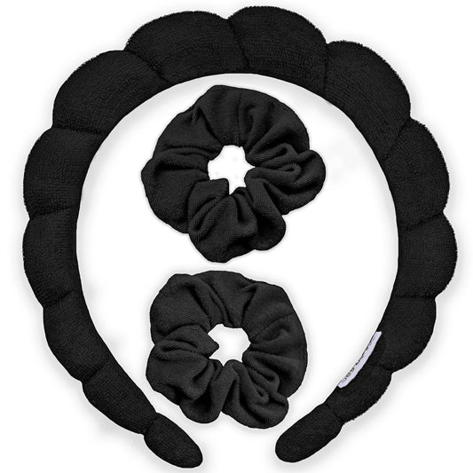Spa Headband - Skincare Headband & Scrunchie Wristband Set
